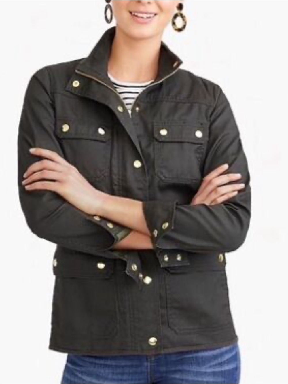 J. Crew Downtown Field Jacket Classic Army Green - Women's